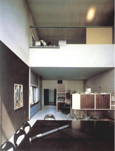 Pabellón de L’ Esprit Nouveau. Vista Interior. Le Corbusier, Exposición Internacional de las Artes Decorativas, París,1925