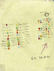 Estudio de colores para las logias de la Unitè d’Habitation, Le Corbusier, Marsella (Francia),1951. 
