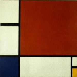Composición II, Rojo, azul y amarillo. Piet Mondrian, 1930.  