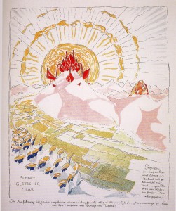  ”Nieve, Glaciar, Cristal” en Arquitectura Alpina. Bruno Taut, Hagen (Alemania), 1919 